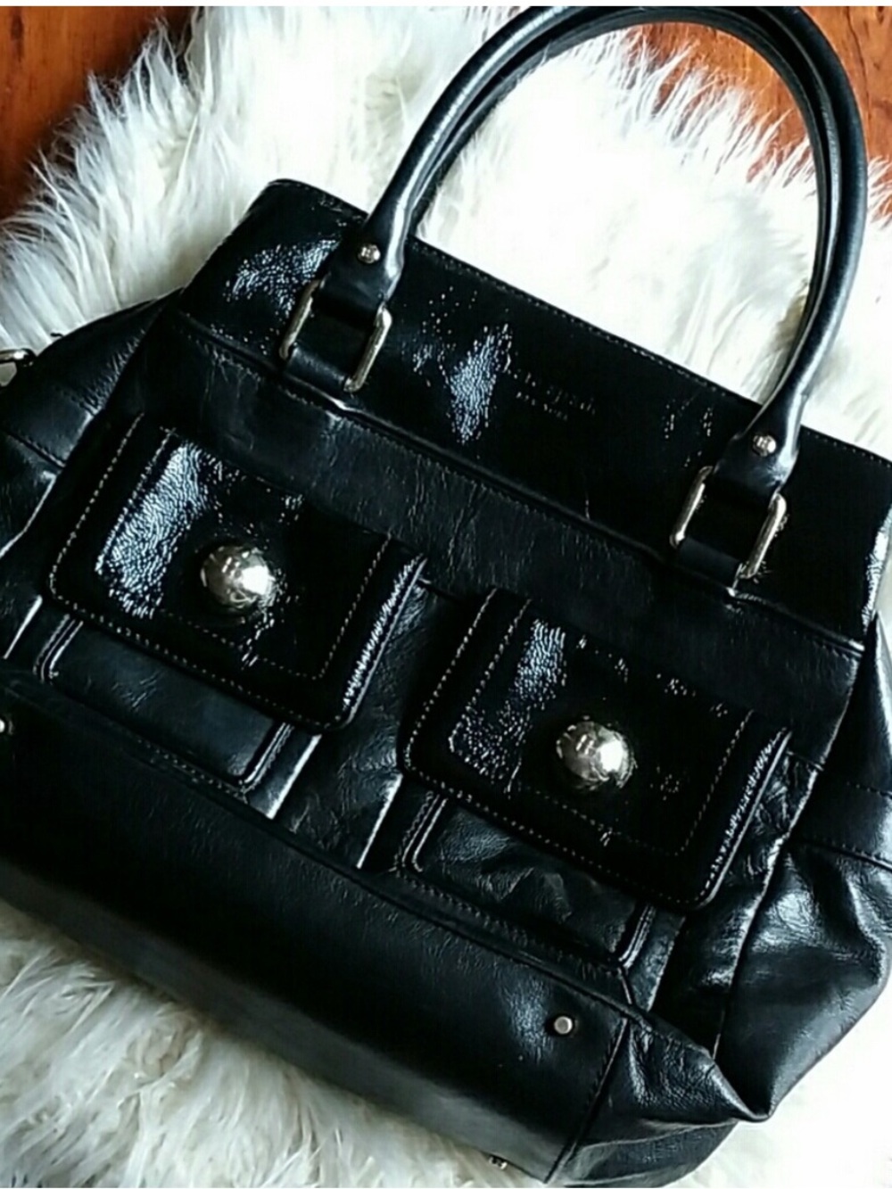 Kate Spade Black Patent Leather Satchel Handbag